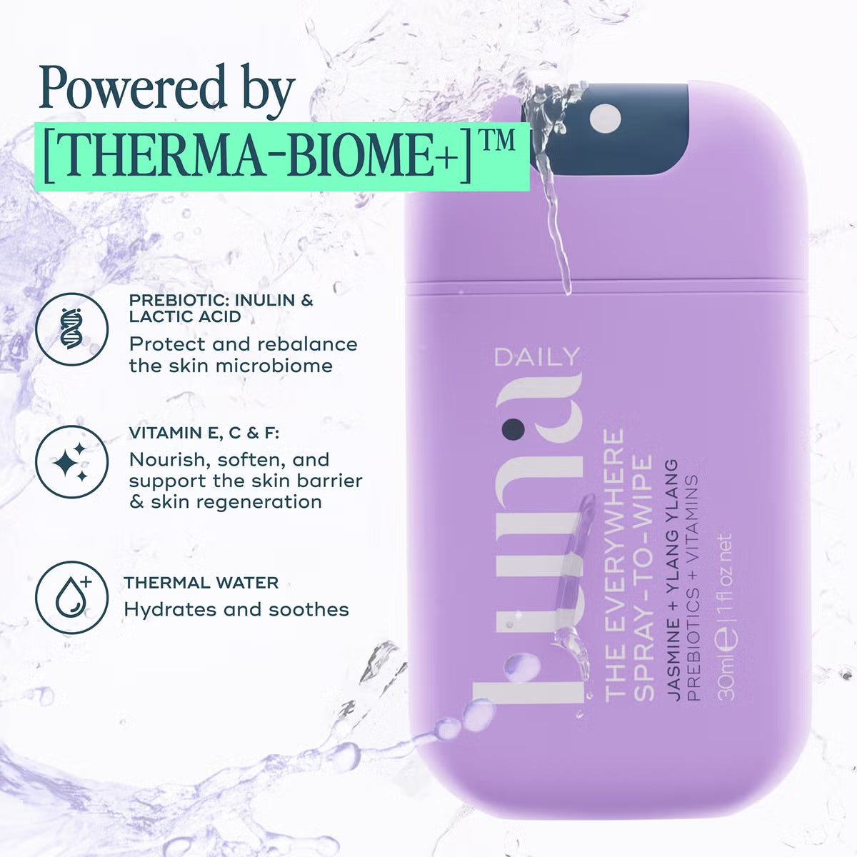 Aluna Daily The Everywhere Spray-To-Wipe Cleansing Body Spray Travel Kit